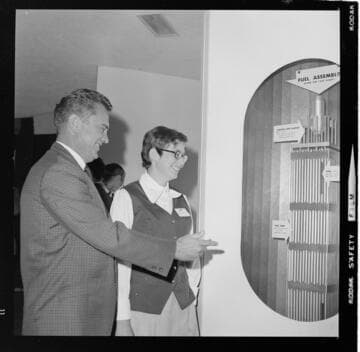 People touring SONGS Nuclear Information Center