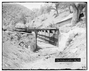 Flume connection point for Kaweah #2 Hydro Plant