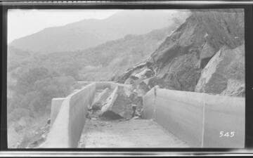 Evidence of the storm damage to the conduit at Kaweah #3 Hydro Plant