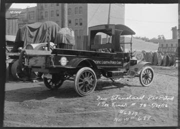 New standard PL&P Ford 1 ton truck