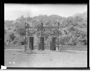 The lightning arresters at Kaweah #3 Hydro Plant