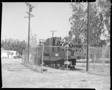 Portable electric substation in operation