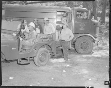 San Bernardino wildfire in 1956
