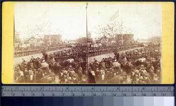 9th Union League Regiment waiting for the body of the President