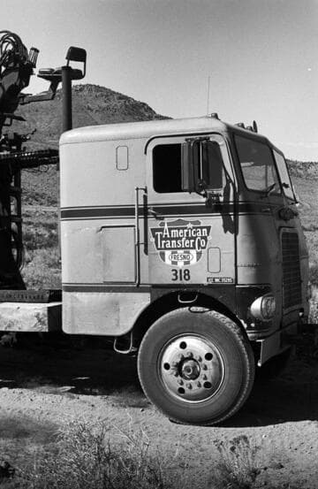 Off loading poles in a desert transmission line corridor