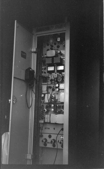 Electronics cabinet at substation
