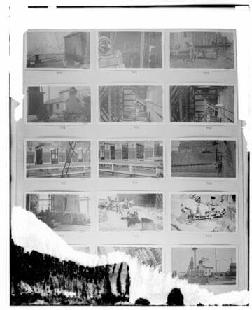 This is a multi-image negative that depicts pumping plants, fruit processing, ice plant, & Willmington Substation