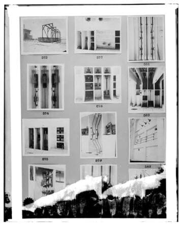 This is a multi-image negative that depicts construction of Long Beach Steam Plant. Undamaged images included on the plate are copies of original negatives: 02 - 00573; 02