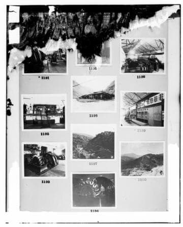 This is a multi-image negative that depicts Kern River #1 and SAR #1. Undamaged images included on the plate are copies of original negatives: 02 - 01192; 02