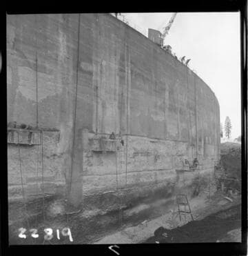 Big Creek, Huntington Lake Dams - Dam 2 Upstream face