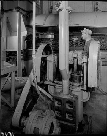 Man working with machine