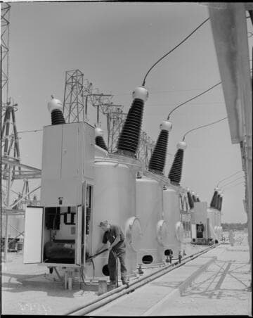 Circuit breakers in a switch rack