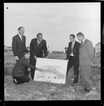 Groundbreaking ceremony at for a large apartment complex