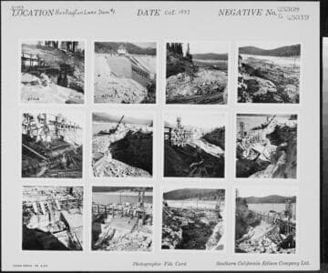 Big Creek, Huntington Lake Dams - Pouring sections of concrete