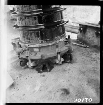 Big Creek Powerhouse #3 - Collar removed from Westinghouse bushing - 220kV Oil Circuit Breaker