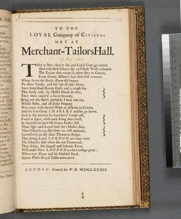 To the loyal company of citizens met at Merchant-Tailors Hall