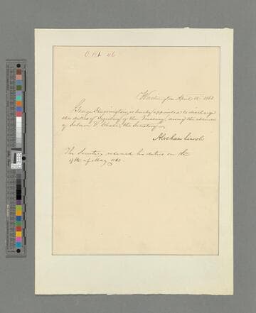 Abraham Lincoln, Washington, D.C., appointment of George Harrington