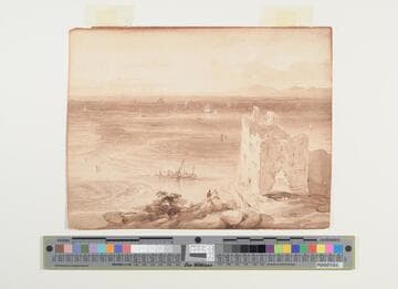 Coastal View with Foreground Castle