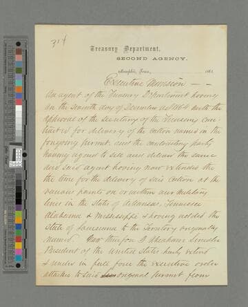 Abraham Lincoln, Washington, D.C., permission for Leonard Swett