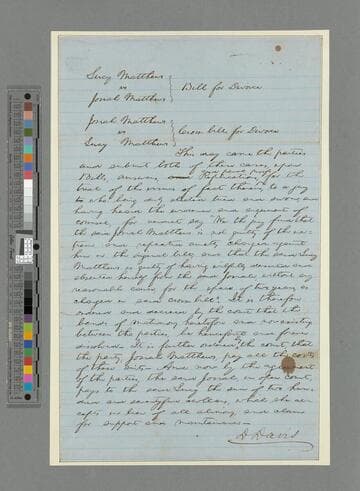 Lucy Matthews v. Josiah Matthews, Josiah Matthews v. Lucy Matthews, Illinois Circuit Court (Tazewell County)