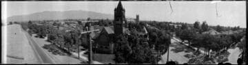Colorado Boulevard looking east from the Hotel Maryland, Pasadena. approximately 1909