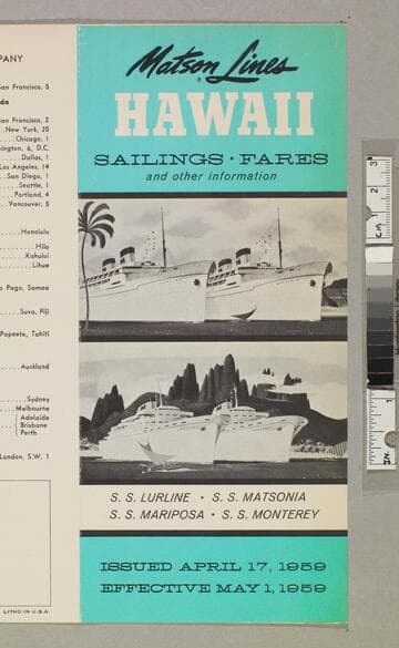 Hawaii sailings - fares and other information