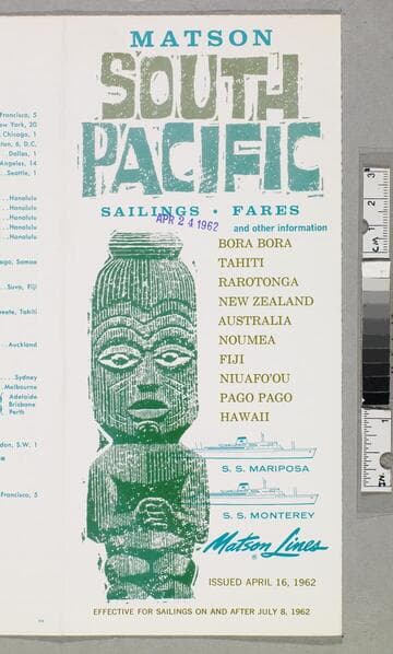 Matson South Pacific sailings - fares and other information