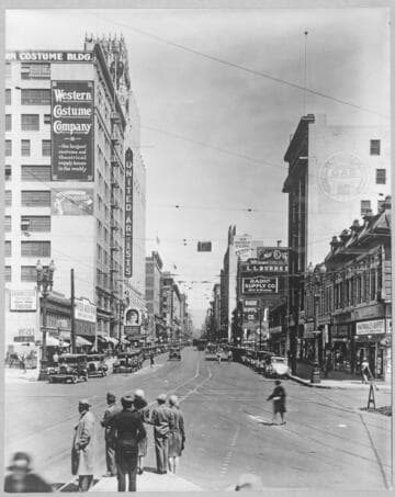 Broadway North from Tenth,  1929