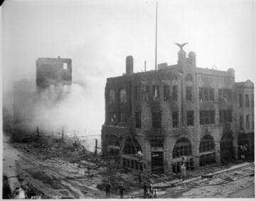 Aftermath of the bombing of the Los Angeles Times Building