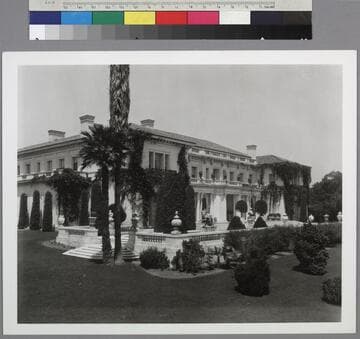 Huntington residence from the southwest, circa 1920