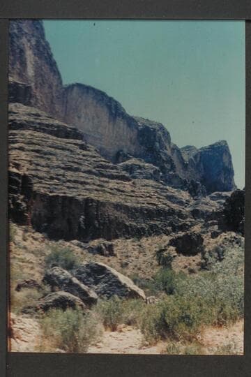 Possible route up Redwall; east arm of Separation; north side