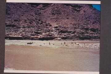 The "Kitty Clyde's Sister" on rocks at Little Colorado
