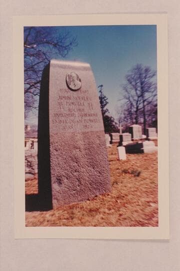 Headstone at grave of John Wesley Powell, Arlington Cemetery