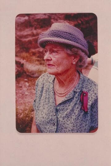 Mae Nevills at dedication of Nevills plaque, Marble Canyon