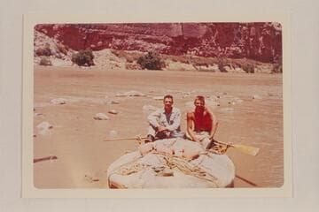 Will Flynn and Land Lindbergh in the 7-man neoprene "Canonita"; lower end of Cataract Canyon