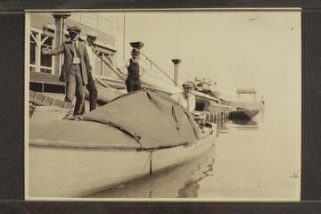 Alongside the landing of the Milwaukee Yacht Club