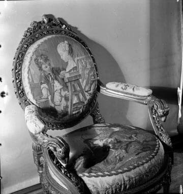 Boucher armchair covered with tapestry in the Huntington residence