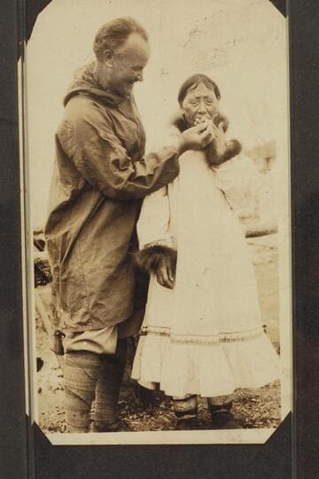 Lewis Freeman with Eskimo woman