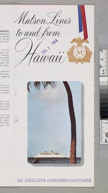 Matson Lines to and from Hawaii