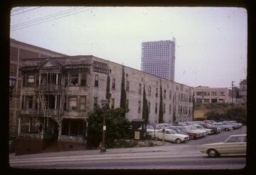 Oldest frame apartment left on Olive Street