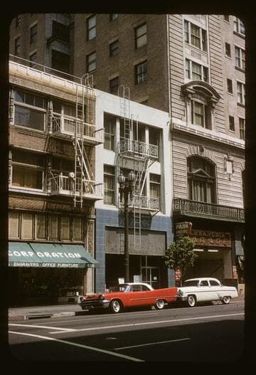 Land Title, Spring Street building, with tree