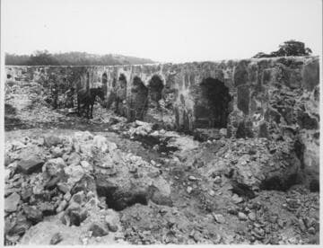 Mission Santa Margarita, from inside ruins -- hauling away stone for other uses