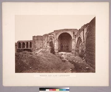 Mission, San Juan Capistrano. / Los Angeles County, California, Established Nov. 1st, 1776