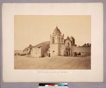 Mission, San Carlos del Carmelo. / Monterey County, California, Established June 3d, 1770
