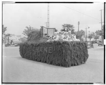 Crane Company Float  for the "Better Health Week" parade, South Broadway, Pasadena. 1927