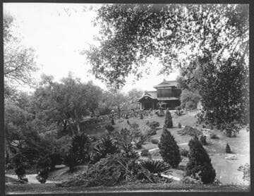 Japanese garden and tea house, circa 1913