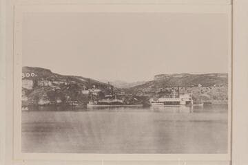 The mine operations at Eldorado Canyon served by steamer and barge