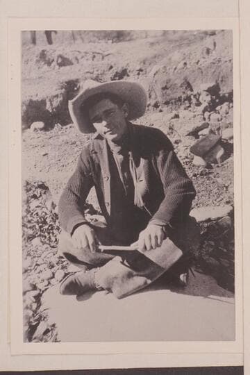 Ray Tankersley.  Tankersley was in boat crew which searched for the bodies of the Rangers lost at Horn Creek in 1929, Feb.  Packed for Pathe-Bray.  Packed for Hydes