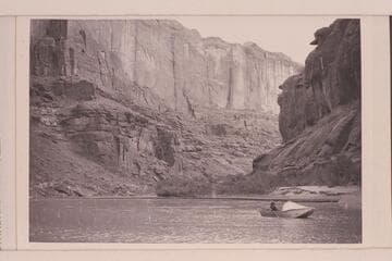 Frank E. "Jackie" Frost in 10' folding boat on San Juan River