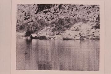 The "Navajo" moored at Lees Ferry